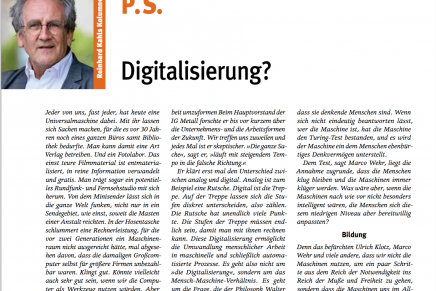 Digitalisierung? Digitalisierung?