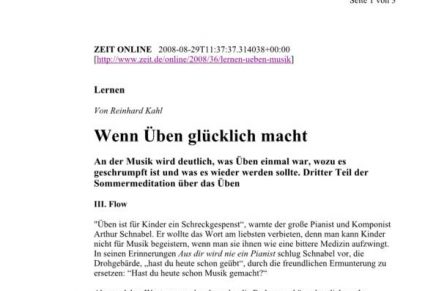 ZEIT online Üben 3  Flow