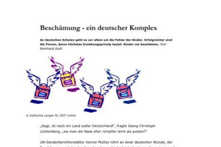 Beschämung ein deutscher Komplex DIE ZEIT oline