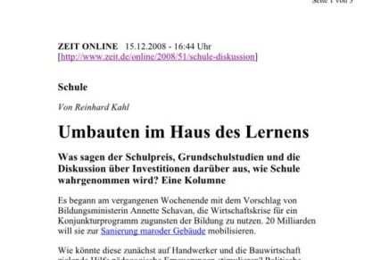 Zeit online Umbauten am Haus des Lernens
