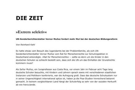 DIE ZEIT Extrem selektiv UN-Bericht