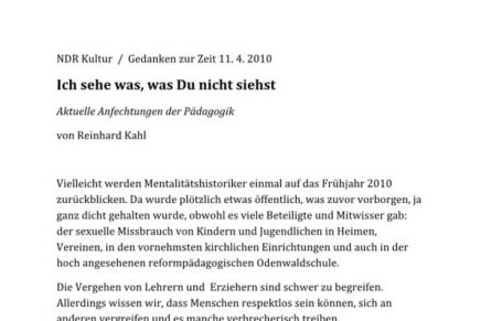 NDR Kultur „Ich sehe was…