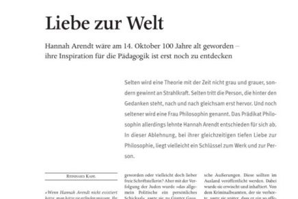 Liebe zur Welt Hannah Arendt