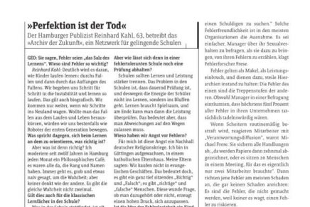 GEO Interview zu Fehlern
