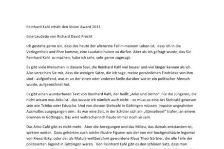 Laudatio R. D. Precht