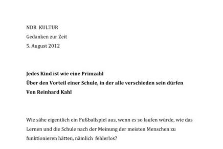 NDR Kultur – Jedes Kind ist eine Primzahl