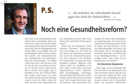 PS 3 Noch eine Gesundheitsreform?