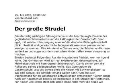 DIE WELT  Der große Strudel