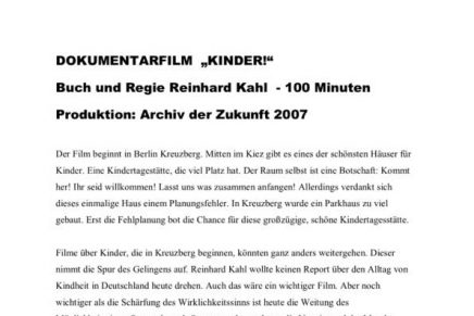 Über den neuen Film KINDER!