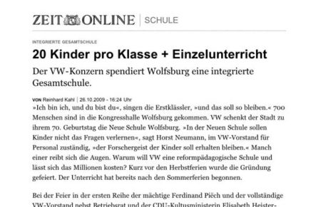DIE ZEIT VW schenkt eine Schule