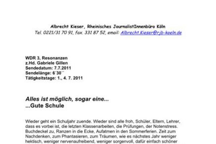 WDR 3 über Buch & DVD „Individualisierung“