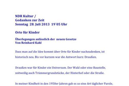 NDR Kultur – Orte für Kinder