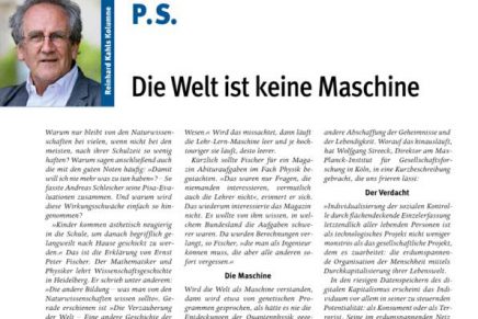 P 10 Die Welt ist keine Maschine