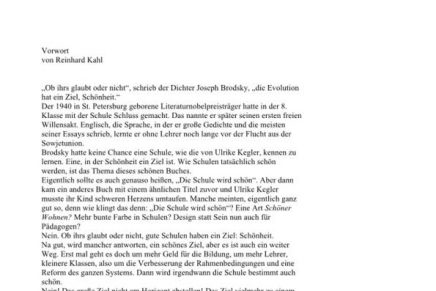 Vorwort Buch Ulrike Kegler