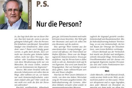 PS 1 Nur die Person?