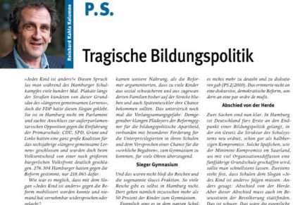 PS 9 Tragische Bildungspolitik