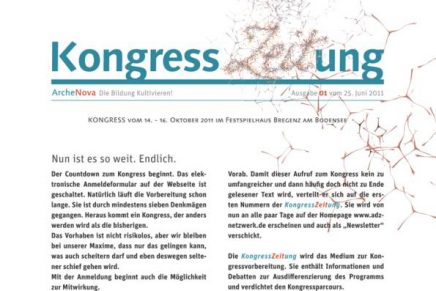 KONGRESSZEITUNG 1 Arche Nova in Bregenz